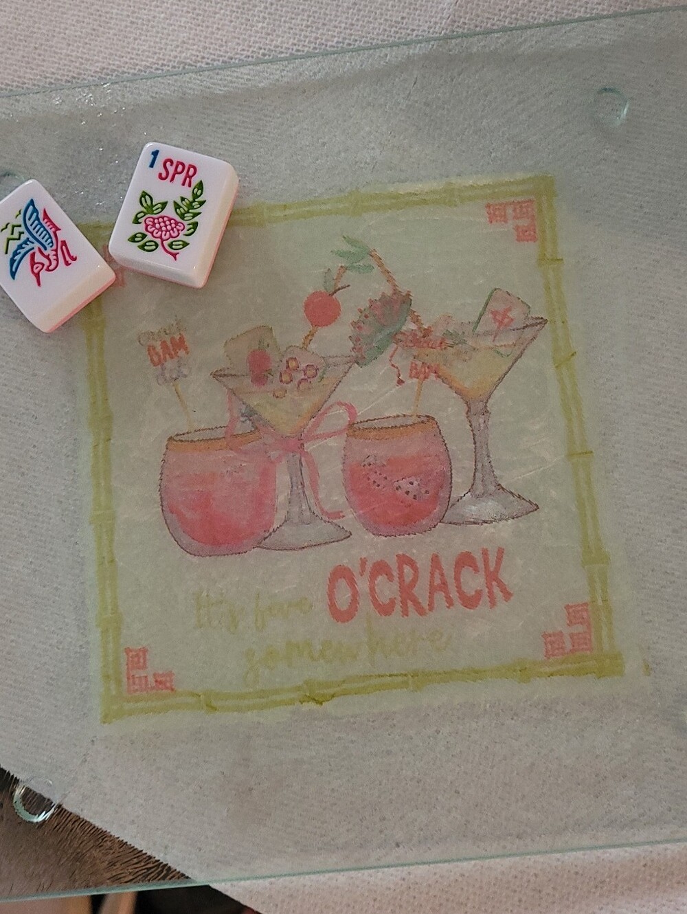 These are Handmade Mahjong Trivet/cutting boards. They Are Dishwasher Safe,
